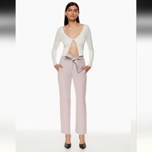 NWOT - Aritzia Wilfred | Belted Tie Waist High-waisted crepe pants - Siz…